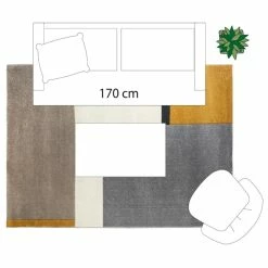 Tapis Rectangulaire Relief Abstrait 160x230 Atmosphera -Ledepot Mobilier Magasin tapis rectangulaire relief abstrait 160x230 atmosphera 2
