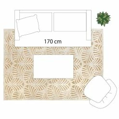 Tapis Rectangulaire Relief Feuille 160x230 Atmosphera -Ledepot Mobilier Magasin tapis rectangulaire relief feuille 160x230 atmosphera 1 2