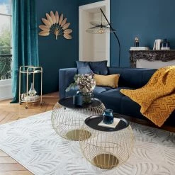 Tapis Rectangulaire Relief Feuille 160x230 Atmosphera -Ledepot Mobilier Magasin tapis rectangulaire relief feuille 160x230 atmosphera 1 7