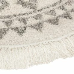 Tapis Rond à Franges D120 Cm Etnik Atmosphera -Ledepot Mobilier Magasin tapis rond a franges d120 cm etnik atmosphera 3