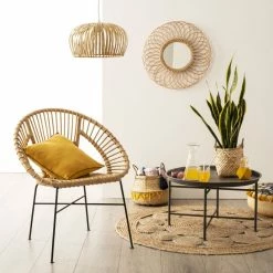 Tapis Rond Ajouré En Jute Atmosphera -Ledepot Mobilier Magasin tapis rond ajoure en jute atmosphera 2