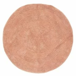 Tapis Rond D120 Spirale Rose Orangé Atmosphera