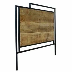 Tête De Lit Pleine 160 Cm Métal Et Bois De Manguier -Ledepot Mobilier Magasin tete de lit pleine 160 cm metal et bois de manguier 1