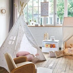 Tipi Décoratif 160 Cm Pour Enfant Blanc Atmosphera -Ledepot Mobilier Magasin tipi 5 pieds decoratif pour enfant blanc atmosphera 1 4