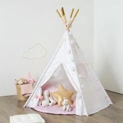 Tipi Décoratif 160 Cm Pour Enfant Blanc Atmosphera -Ledepot Mobilier Magasin tipi 5 pieds decoratif pour enfant blanc atmosphera 1 5