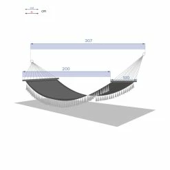 Toile Hamac Syssia Pompons 2 M Hespéride -Ledepot Mobilier Magasin toile hamac syssia pompons 2 m hesperide 4