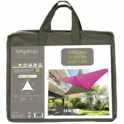 Toile Solaire 2x2x2m Curacao Gris Hespéride -Ledepot Mobilier Magasin toile solaire 2x2x2m luxe hesperide curacao gri 2