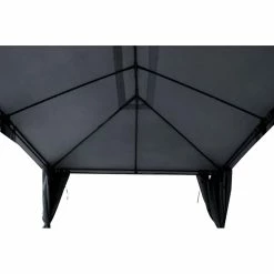 Tonnelle 3x4 M Santorini Gris Ardoise Hespéride -Ledepot Mobilier Magasin tonnelle hesperide santorini gris 3