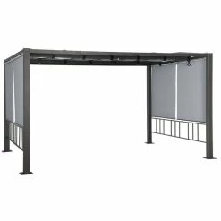 Tonnelle Moai 3x4 M Ardoise Hespéride -Ledepot Mobilier Magasin tonnelle moai 3x4 m hesperide 5