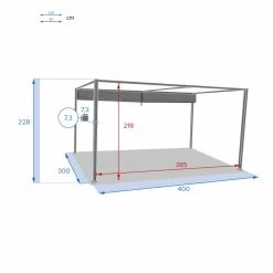Tonnelle Palmeira 4x3 M Gris Ardoise Hespéride -Ledepot Mobilier Magasin tonnelle palmeira 4x3 m gris ardoise hesperide 4