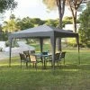 Tonnelle Pliante Carrée Hespéride 3x3m Easy Up Gris Ardoise -Ledepot Mobilier Magasin tonnelle pliante hesperide 3x3m easy up gris ardoise