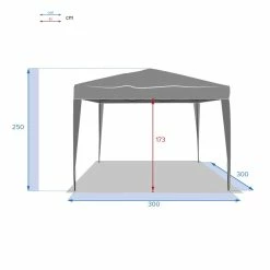 Tonnelle Pliante Carrée Hespéride 3x3m Easy Up Gris Ardoise 13 Tonnelle Pliante Carrée Hespéride 3x3m Easy Up Gris Ardoise -Ledepot Mobilier Magasin tonnelle pliante hesperide 3x3m easy up gris ardoise 5