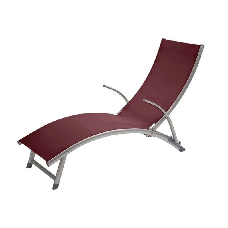 Transat Samba Pliable Et Empilable Bordeaux Hespéride 4 Transat Samba Pliable Et Empilable Bordeaux Hespéride – Image 2