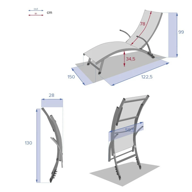 Transat Samba Pliable Et Empilable Bordeaux Hespéride 6 Transat Samba Pliable Et Empilable Bordeaux Hespéride – Image 4