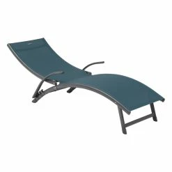 Transat Samba Pliable Bleu Canard/graphite Hespéride -Ledepot Mobilier Magasin transat samba pliable bleu canard graphite hesperide 2