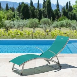 Transat Samba Pliable Et Empilable émeraude Hespéride -Ledepot Mobilier Magasin transat samba pliable et empilable coloris emeraude hesperide 2