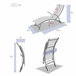 Transat Samba Pliable Noisette/blanc Hespéride -Ledepot Mobilier Magasin transat samba pliable noisetteblanc hesperide 6