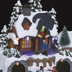 Village De Noël Animé Et Lumineux Tracteur Et Boule De Neige -Ledepot Mobilier Magasin village de noel anime et lumineux tracteur et boule de neige 2