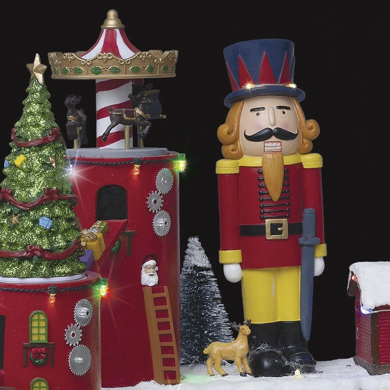 Village De Noël Animé, Lumineux Et Musical Atelier Du Père Noël 4 Village De Noël Animé, Lumineux Et Musical Atelier Du Père Noël – Image 2