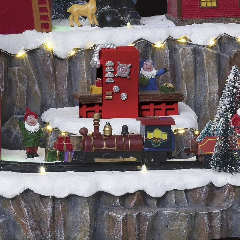 Village De Noël Animé, Lumineux Et Musical Atelier Du Père Noël 6 Village De Noël Animé, Lumineux Et Musical Atelier Du Père Noël – Image 4