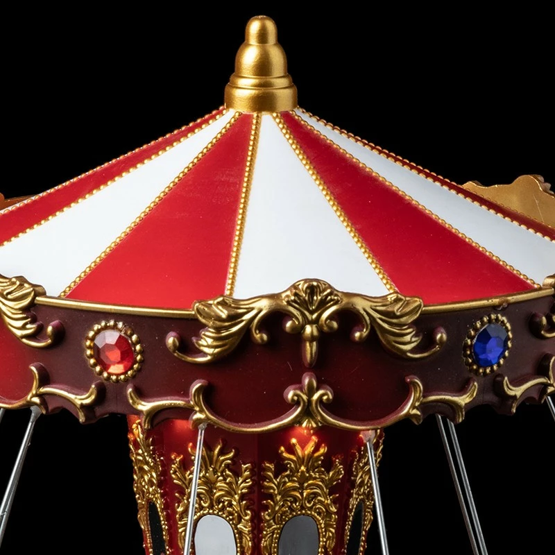 Village De Noël Animé, Lumineux Et Musical Carrousel Chaises 4 Village De Noël Animé, Lumineux Et Musical Carrousel Chaises – Image 2