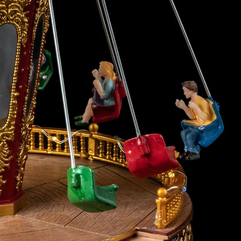 Village De Noël Animé, Lumineux Et Musical Carrousel Chaises 5 Village De Noël Animé, Lumineux Et Musical Carrousel Chaises – Image 3