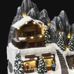 Village De Noël Refuge D'altitude Lumineux Et Animé -Ledepot Mobilier Magasin village de noel refuge d altitude lumineux et anime 2