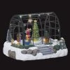 Village De Noël Serre Du Père-Noël Lumineux Animé -Ledepot Mobilier Magasin village de noel serre du pere noel lumineux anime