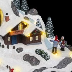 Village De Noël Vacances à La Montagne Animé Et Lumineux -Ledepot Mobilier Magasin village de noel vacances a la montagne anime et lumineux 2