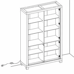 Vitrine 2 Portes + 2 Portes Vitrées Dijon -Ledepot Mobilier Magasin vitrine 2 portes 2 portes vitrees dijon 1 6