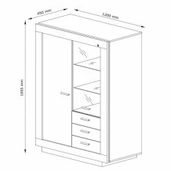 Vitrine 2 Portes 3 Tiroirs Marseille 11 Vitrine 2 Portes 3 Tiroirs Marseille -Ledepot Mobilier Magasin vitrine 2 portes 3 tiroirs marseille 4