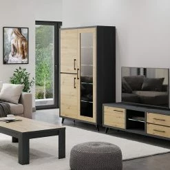 Vitrine 3 Portes Avec LED Wiva -Ledepot Mobilier Magasin vitrine 3 portes avec led wiva 1