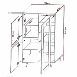 Vitrine 3 Portes Avec LED Wiva -Ledepot Mobilier Magasin vitrine 3 portes avec led wiva 5