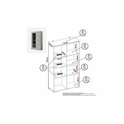 Vitrine éclairage LED Chêne Blanchi Elba -Ledepot Mobilier Magasin vitrine eclairage led chene blanchi elba 2