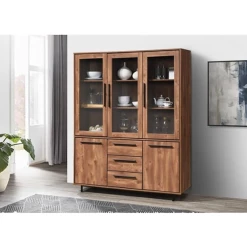 Vitrine Grand Modèle 5 Portes 3 Tiroirs Wilde -Ledepot Mobilier Magasin vitrine grand modele 5 portes 3 tiroirs wilde 1